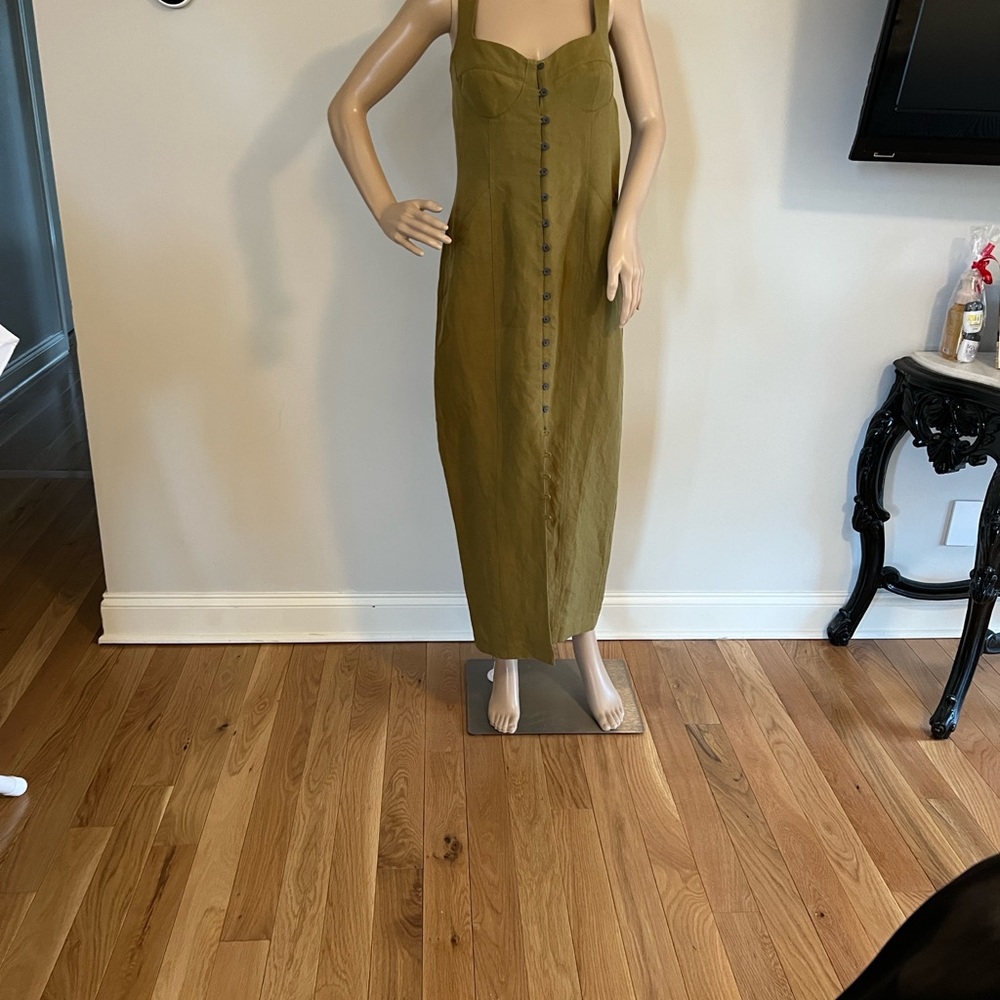 Mara Hoffman Olive Midi Dress with Button Detail